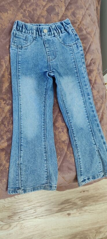 детские вещи джинсы: Uşaq cins şalvarı - Material: denim (mavi rəng, yüngül yuyulma — 1
