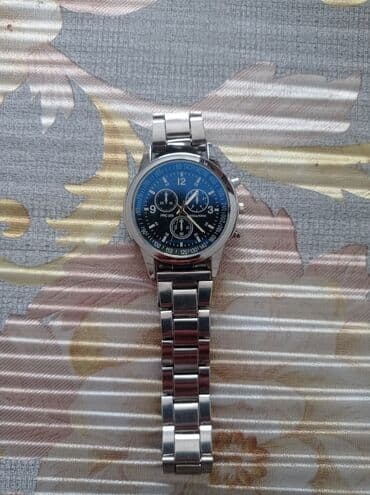 Metal korpuslu və polad qolbaqlı kişi qol saatı QOLSHEF