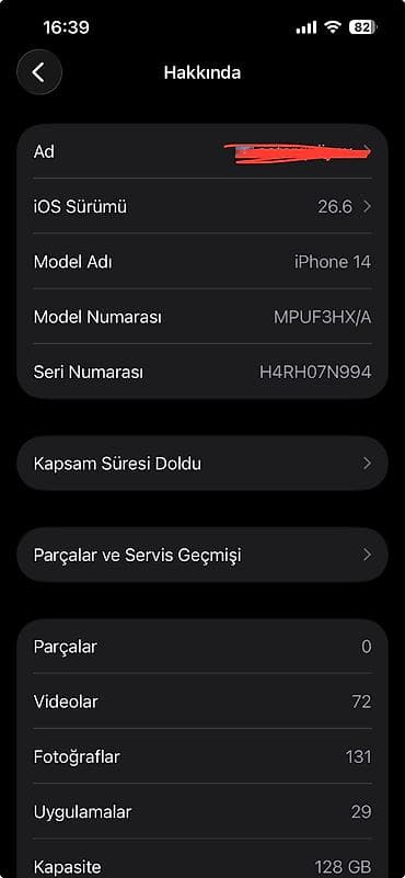 ariston iwlenmiw: IPhone 14, 128 GB, Midnight, Face ID — 7