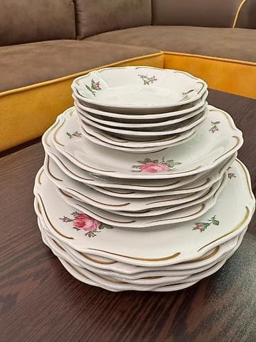 Ev və bağ: Çay dəsti, rəng - Ağ, Farfor, 6 nəfərlik, Almaniya — 4