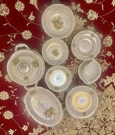 Nahar dəsti, rəng - Ağ, Farfor