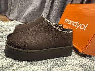 белые новые кеды: Угги, Размер: 39, цвет - Коричневый, Новый — 3