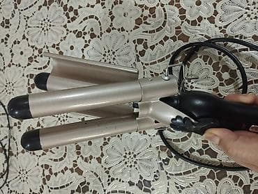 Техника и электроника: Üçlü büzmə saç maşası (wave curler) - 3 borulu dizayn: dərin, vahid — 4