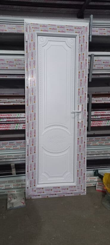 plastik qapılar: Yeni Plastik qapı 80x200 sm Zamok və çərçivə ilə, Zəmanətli, Pulsuz quraşdırma, Pulsuz çatdırılma, Rayonlara çatdırılma — 1