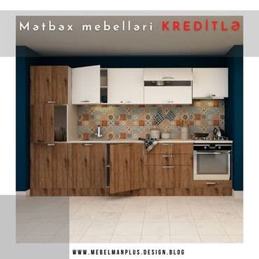 səməni xonça: Sifarişlə mətbəx dəsti, Özü çəkən petlələr, Sadə laminat, Kredit var, Pulsuz çatdırılma — 12