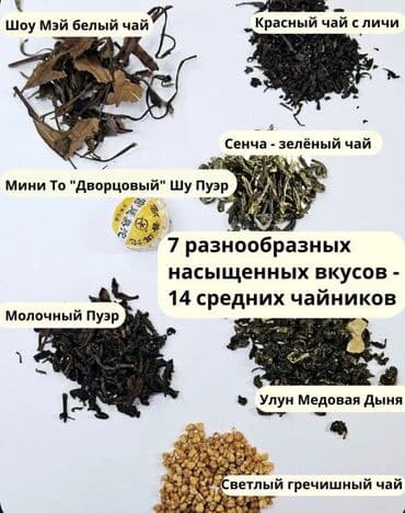 Tərəvəzlər: Çin çaylarından hədiyyə dəsti — 7 müxtəlif dad. Yeni il üçün dəyərli — 3