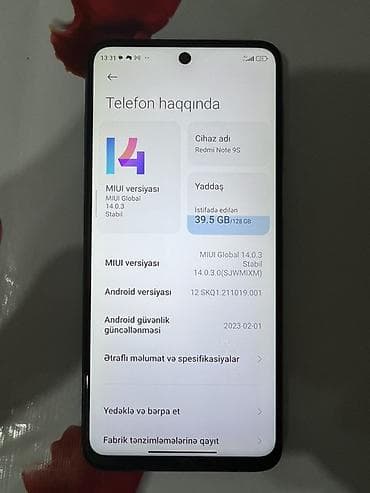 telefon 60 azn: Redmi Note 9S, 128 GB, rəng - Göy, İki sim kartlı — 3