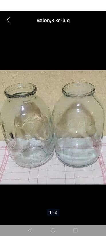 бутыль стеклянная 50 литров: Diqqət-Çox sayda alıram Məhsul: Şüşə balonlar və bankalar - Həcm: 3 — 1