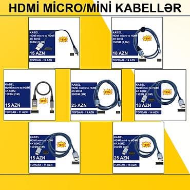 es: HDMİ Micro/Mini Kabellər ⭐HDMİ micro to HDMİ 0,3m 4K 60HZ – 15 AZN — 1