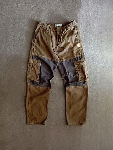 kətan şalvar kişi: Kombat Şalvar, PULL&BEAR, M, rəng - Qəhvəyi — 1
