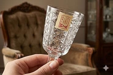 Qədəhlər, rəng - Ağ, Xrustal, 6 ədədli dəst