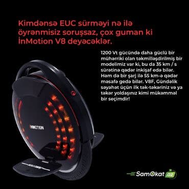 scutur: Elektrik təktəkər Inmotion V8F EUC моноколесо 💥Samokat.Az-dan💥 — 5