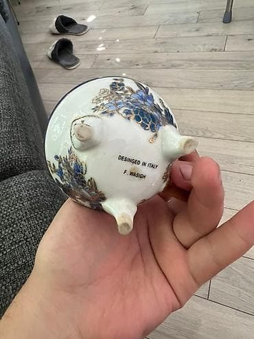 gulab qabi: Fincanlar, rəng - Göy, Keramika, 1 əd, İtaliya — 2