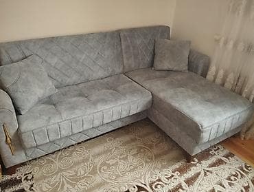 divani: Künc divan, İşlənmiş, Açılan, Bazalı, Parça — 3