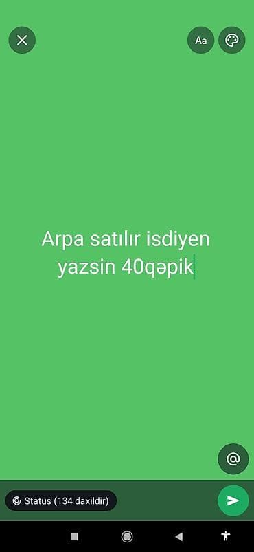 Məhsul: Arpa Təsvir: - Yem və toxum məqsədilə uyğun arpa - Təmiz