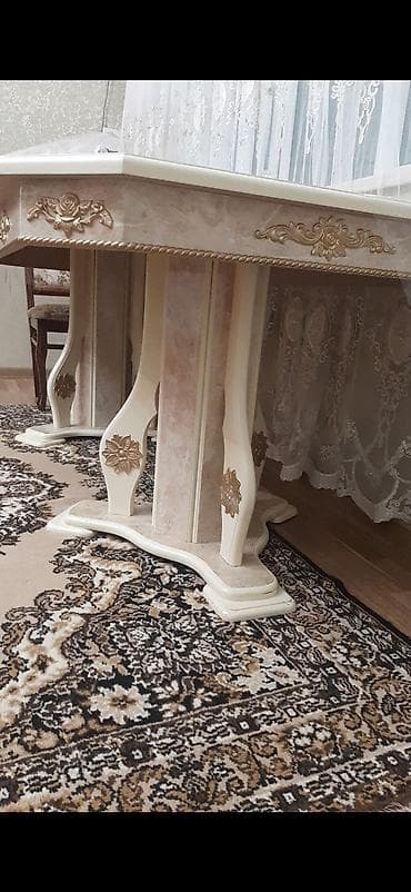 Классический стол, Б/у, Нераскладной, Мрамор, Прямоугольный стол at lalafo.az Классический стол, Б/у, Нераскладной, Мрамор, Прямоугольный стол