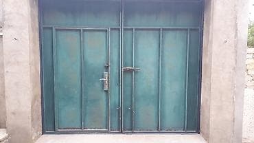 qapi darvaza: İşlənmiş Dəmir Həyət darvazası, Yana açılan, Mexaniki, Qapı ilə, rəng - Yaşıl, Kredit yoxdur — 1