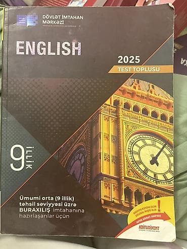 stolustu kitab: Məhsul: “ENGLISH – 2025 Test Toplusu” (Dövlət İmtahan Mərkəzi nəşri) — 1