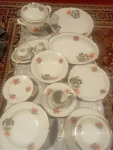 nahar servisi: Nahar dəsti, rəng - Ağ, Farfor — 3