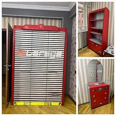 Uşaq mebeli: Uşaq/yeniyetmə otağı üçün “Big Garage” temalı mebel dəsti. Komplekt — 1