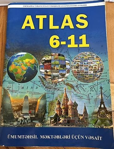 atlas kitabi: 4 MANAT Məhsul: Coğrafiya Atlası 6–11 Nəşriyyat: Çaşıoğlu İl: 2019 — 1
