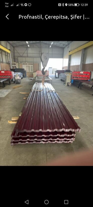 daş yun qiyməti: Dam örtyünün satışı isdelen ölcye kesirik her renk var qalinxa göre — 1