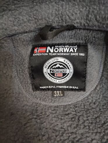 böyük bədən kişi geyimləri: Gödəkcə boz flis jaket - Material: qalın, yumşaq flis (isti saxlayan — 5