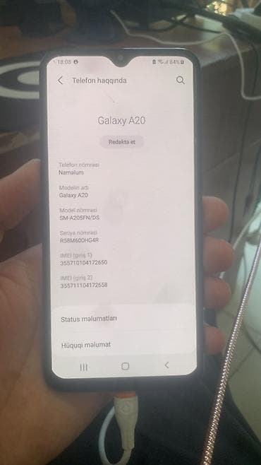 philips xenium x331: Samsung Galaxy A20, 32 GB, rəng - Qara, İki sim kartlı — 2