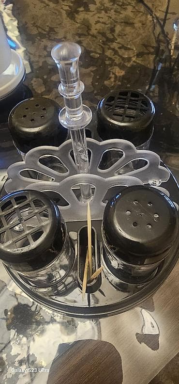 sef qaplar: Mətbəx üçün plastik ədviyyat dəsti –salfetka, dis copu ucun,fırlanan — 2