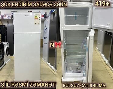 internet kamera: 2 qapılı Shivaki Soyuducu Satılır, rəng - Ağ, Kredit var — 1