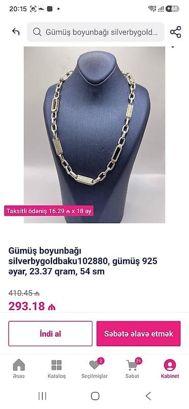 versace sepler: Boyunbağı, Versace, Gümüş — 1