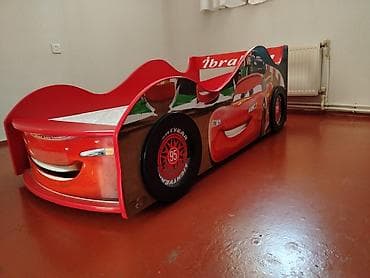 Ev və bağ: Uşaq çarpayısı – “Cars” mövzulu maşın forması - Dizayn: Qırmızı — 1
