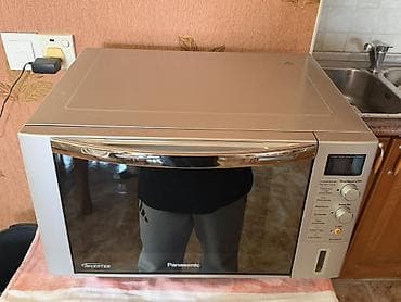 Микроволновка Panasonic, Отдельностоящая, С грилем, цвет - Серебристый — 1