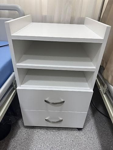 tumuckalar: Ağ rəngli gecə masası / tumbə - Material: laminat/MDF tipli ağ — 1