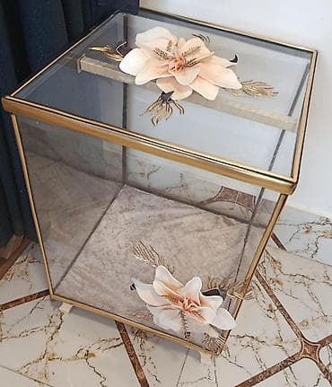 herbi geyim: 9 eded yeni.Xonça və nişan üçün bəzəkli şüşə-vitrin dəstləri - Zərif — 5