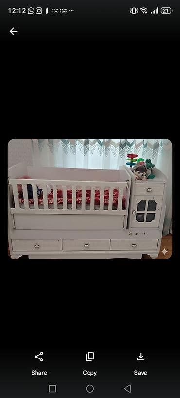 Oğlan və qız üçün, Dördbucaq, Beşik, Matras ilə, Yellənmə mexanizm ilə — 1