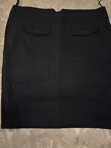 kolej ceketi: Qara ətək – VTF Collection - Rəng: dərin qara - Model: düz/qələm — 1