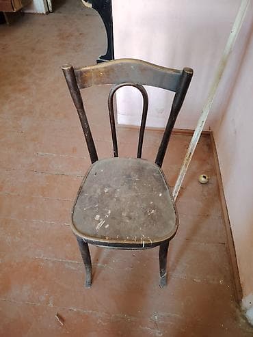 kohnə stul: Taxta stul - Material: bərk ağac - Rəng: tünd qəhvəyi - Oturacaq — 1