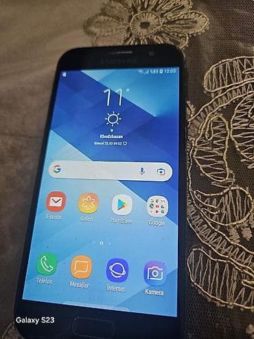 samsung a3 2016 ekran: Samsung Galaxy A3 2017, 16 GB, rəng - Qara, Barmaq izi — 1