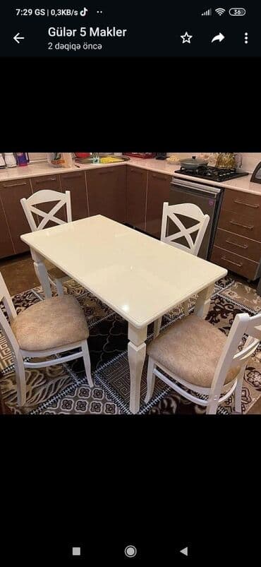 metbext moyka: *Bir gün ərzində çatdırılma olunan* ✔️Kuxna üçün stol stul dəsti✨✨ — 7