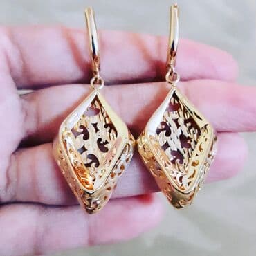 Sırğa, Sarı qızıl, 585 Əyar, 524 g