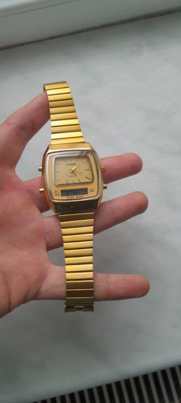 almaniyada saat neçədir: İşlənmiş, Qol saatı, Casio, rəng - Qızılı — 2