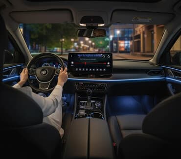 led isiqlar satisi: Araba İçi Neon Lampa Kiti – avtomobil salonu üçün RGB ambient — 2