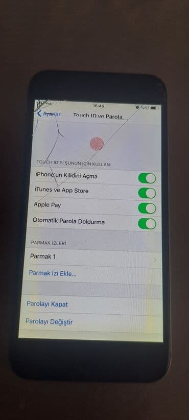 klaviatura sekilleri: IPhone 6, Серебристый, Битый — 8