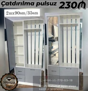 dehliz ucun oboylar: Yeni, Açılan, 4 qapılı Düz dolab, Dəhliz dolabı, Rusiya — 4