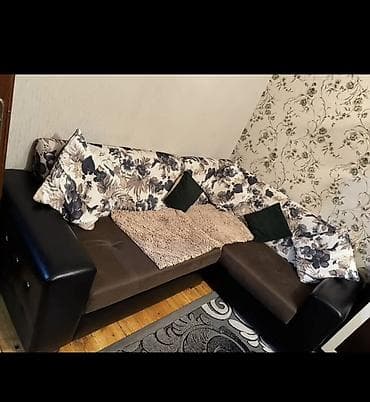 Пуфики: Угловой диван, Кожзаменитель — 1