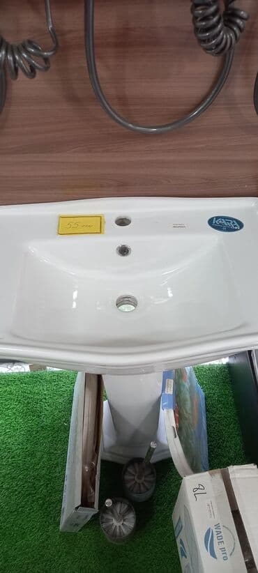 мойки для кухни в баку: Keramik piyada lavabo modelləri - Material: parlaq ağ keramika — 3