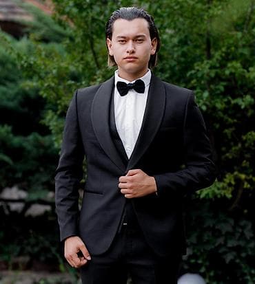 mühafizə geyimi: Klassik qara smokin dəsti - Üslub: klassik tuxedo/smokin - Rəng: tam — 1