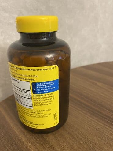 qarin ve bel piylerini eritmek: Nature Made® Glucosamine Chondroitin with MSM (широко известный как — 1