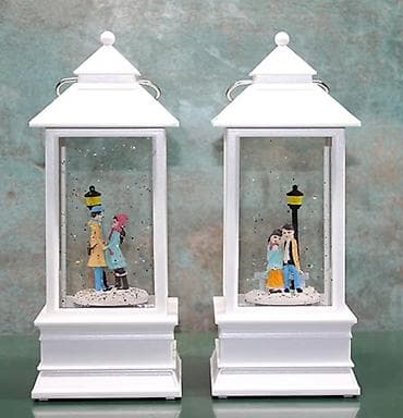 Картины и портреты: LED işıqlı dekorativ fənər – “Romantik qış səhnəsi” - Klassik ağ — 4